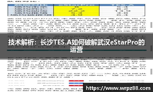 技术解析：长沙TES.A如何破解武汉eStarPro的运营